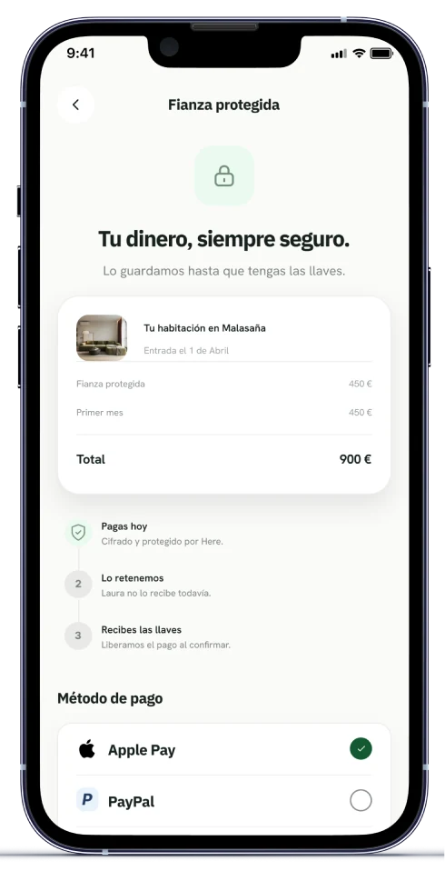Pantalla de fianza protegida